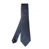 navy blue ,white tie