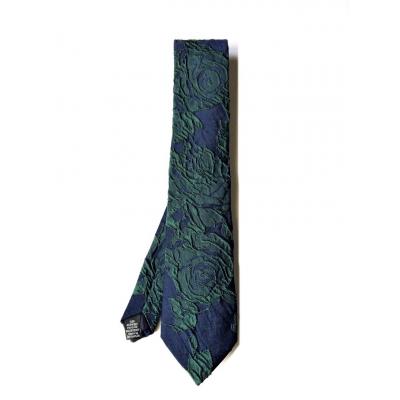 Navy Blue Green Tie