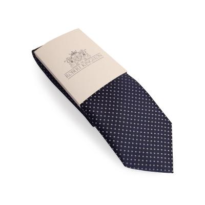 Lacivert,Beyaz minik puan desenli kravat SRKK0002