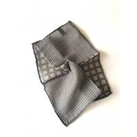 Gray special pattern wool pocket square