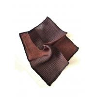 Brown, anthracite special pattern wool pocket square