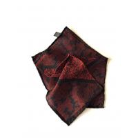 Red, Black Special Pattern Wool Pocket square