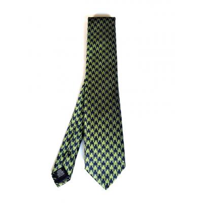 Navy Blue, Green Tie
