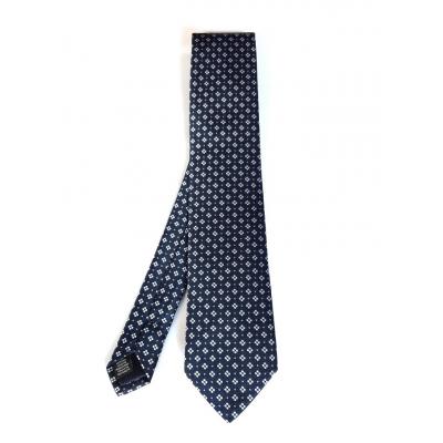 navy blue ,white tie