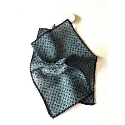  Navy Blue, Oil Blue Special Pattern Wool Pocket square