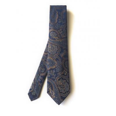 Navy Blue, Mink Tie