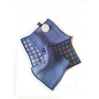 Blue, stone color special pattern wool pocket square